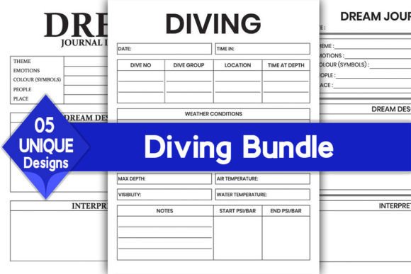Download Diving Log Book Bundle | KDP Interior - Log Collection