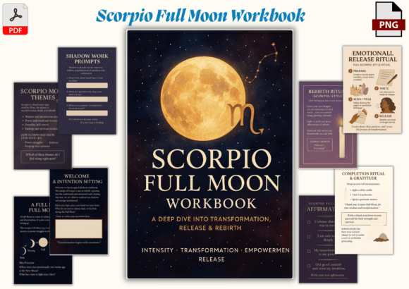 Download Scorpio Full Moon Workbook | Shadow Work - Premium Resources