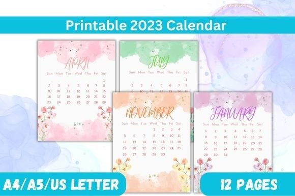 Download Editable Colorful 2023 Calendar - Calendar Collection