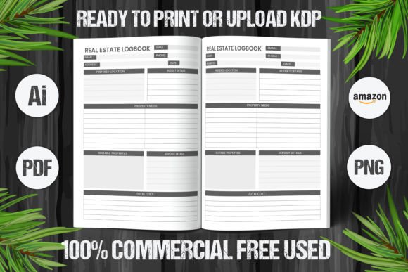 Download Real Estate Logbook 2023 KDP Interior 2 - Log Collection